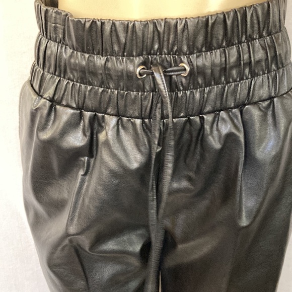 OPHELIA ROE Clothing Casual Loose Drawstring Faux Leather Pants Joggers Size M - Picture 10 of 11